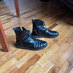 Black Patent Leather Boots - Golden Goose Deluxe Brand